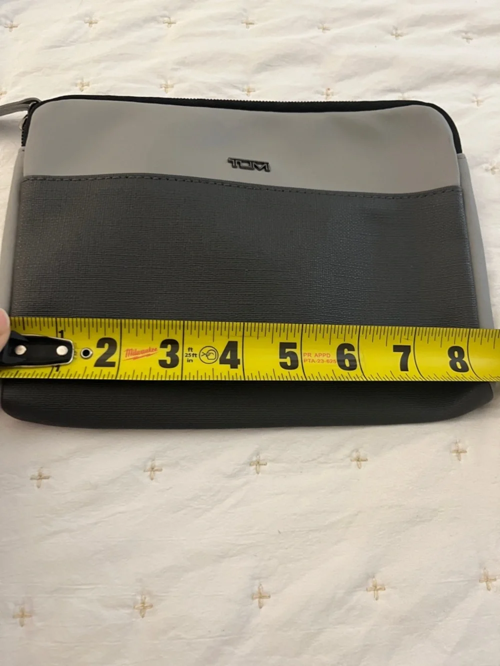 Tumi Gray and Black Two-Tone Toiletry Pouch